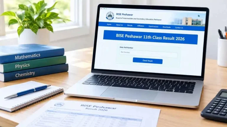 BISE Peshawar 11th Class Result 2026 online checking portal with roll number form