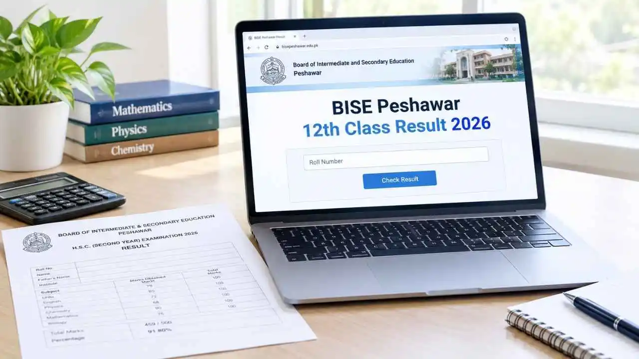 BISE Peshawar 12th Class Result 2026 online result checking portal for HSSC Part-II students