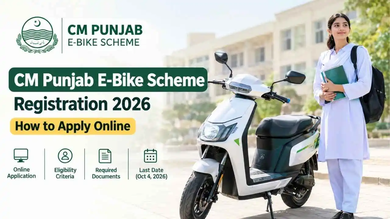 CM Punjab E-Bike Scheme Registration 2026 online application portal for students in Punjab