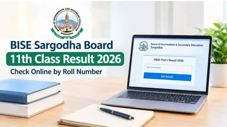 BISE Sargodha Board 11th Class Result 2026 online by roll number