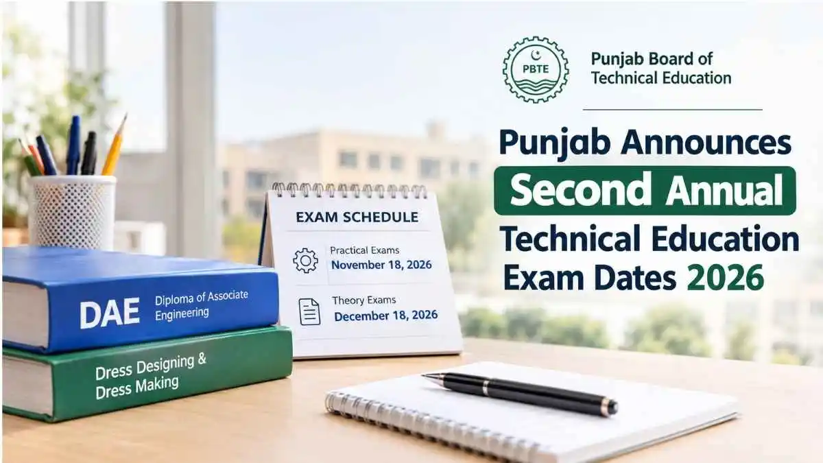 PBTE Second Annual Technical Education Exams 2026 schedule